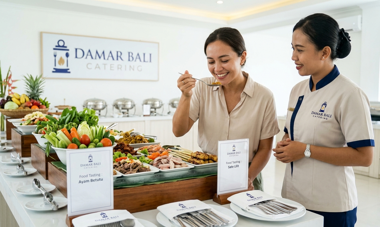 Sesi food tasting di Jasa Catering Bali - Damar Bali Catering